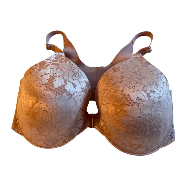 Soma‎ Vanishing Back Full Coverage Underwire Beige Gold Lace Smooth Bra … - Picture 1 of 6